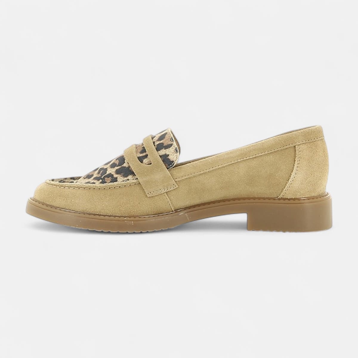 Mocassins Femme en cuir beige