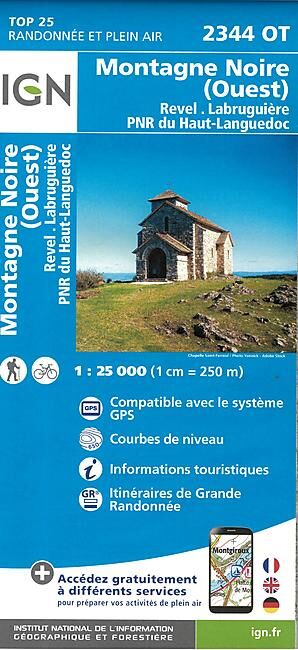 IGN - TOP 25 2344OT MONTAGNE NOIRE 1 25 000