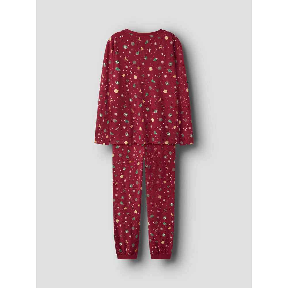 Køb Name It Jule Nattøj sæt Voksen Jester Red Xmas AOP