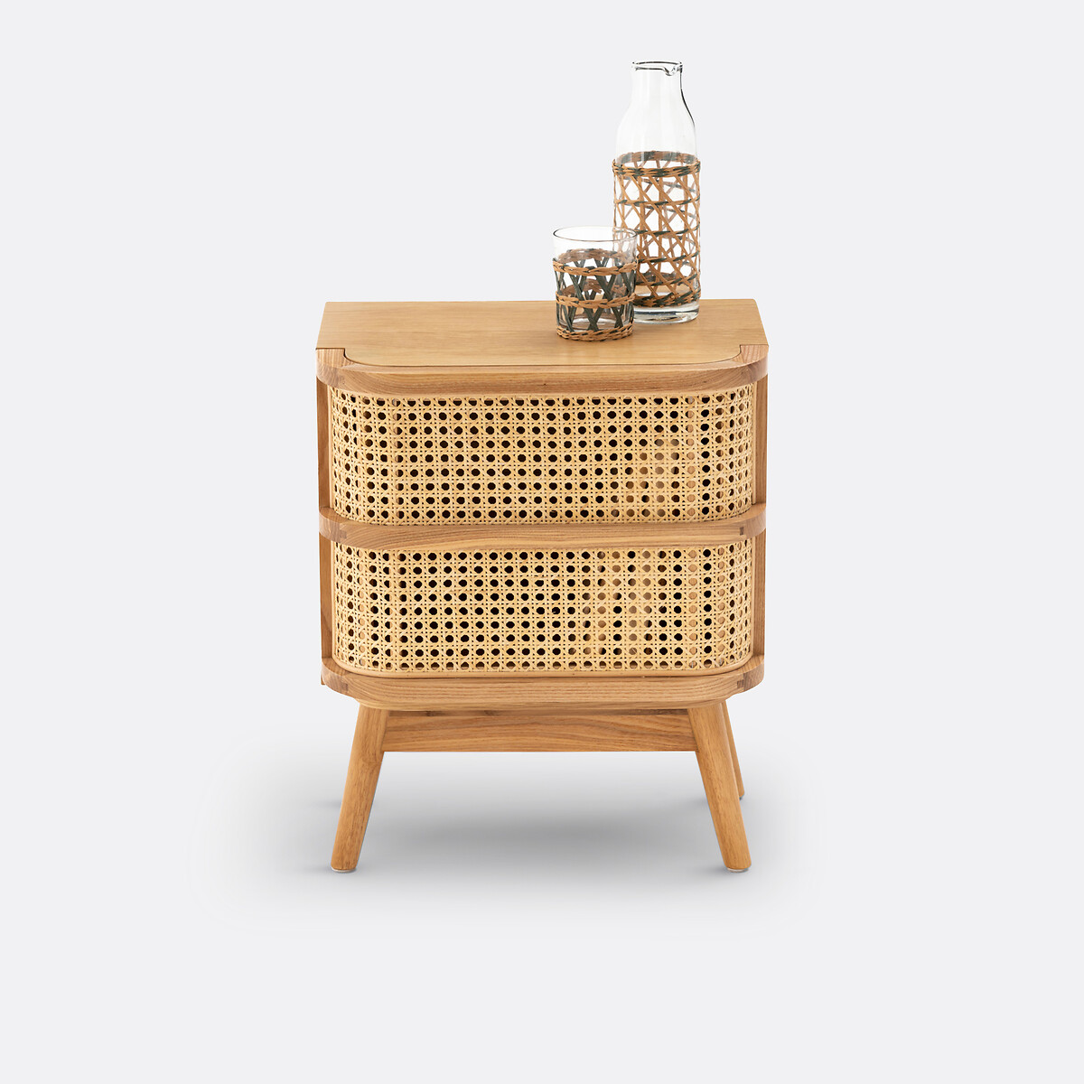 LA REDOUTE INTERIEURS<br>Mesa de cabeceira com 1 gaveta em rattan, Laora