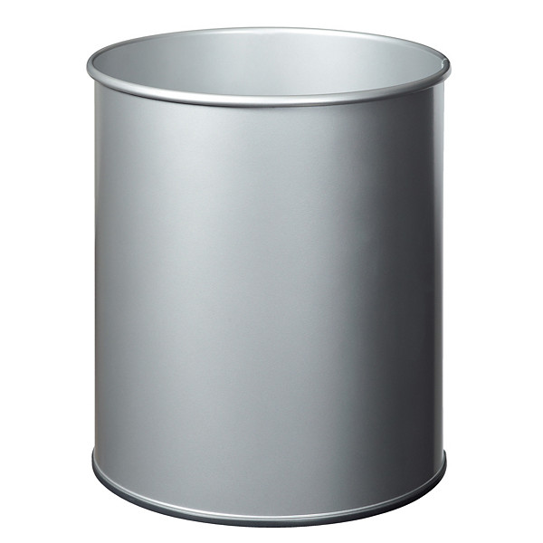 ROSSIGNOL Corbeille a papier papea - 30 L - gris metal