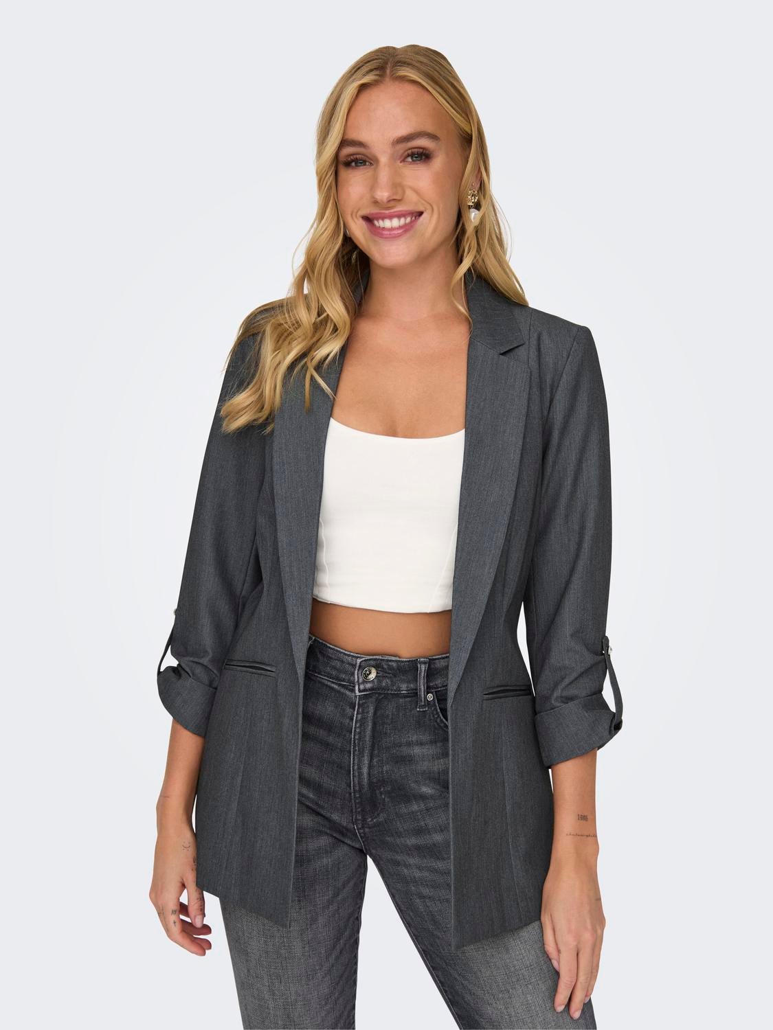 ONLKAYLE-ORLEEN Blazer Medium Grey Melange