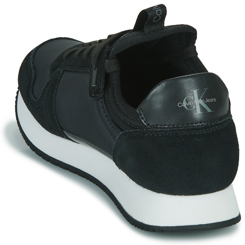 Calvin Klein Jeans - RUNNER SOCK LACEUP NY-LTH W - Noir / Blanc