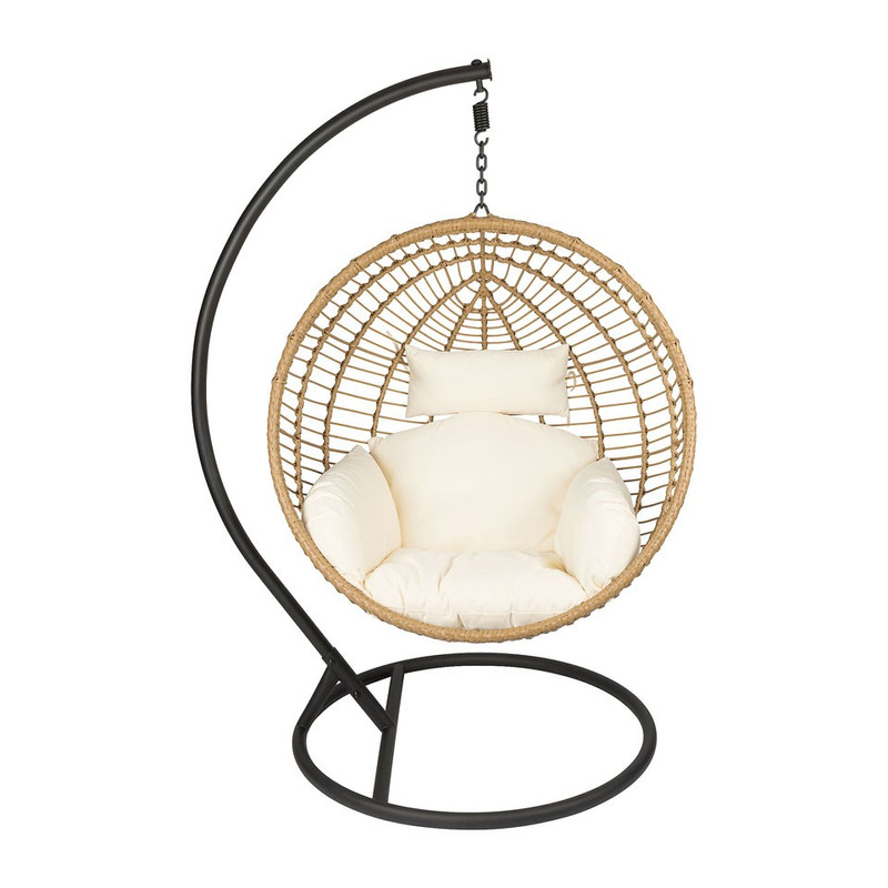 Hangstoel cocoon XL met standaard - naturel - ø105x186 cm