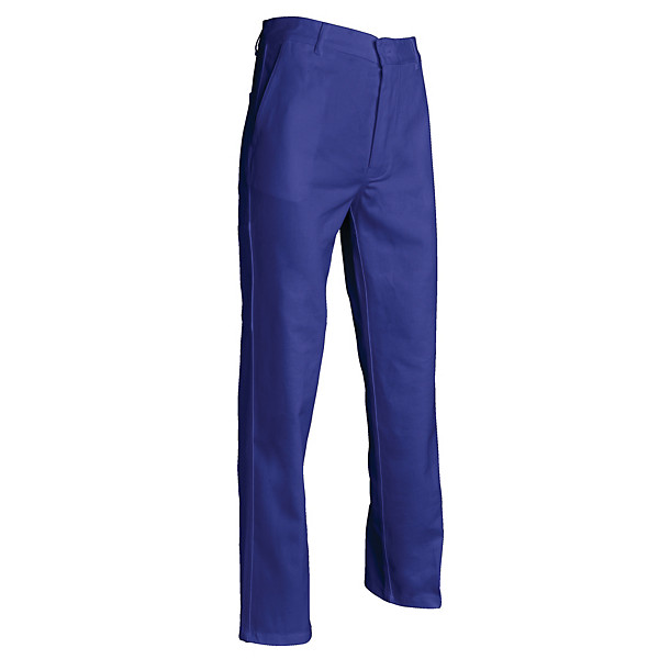 Pantalon de travail 100% coton bleu roi, taille 54
