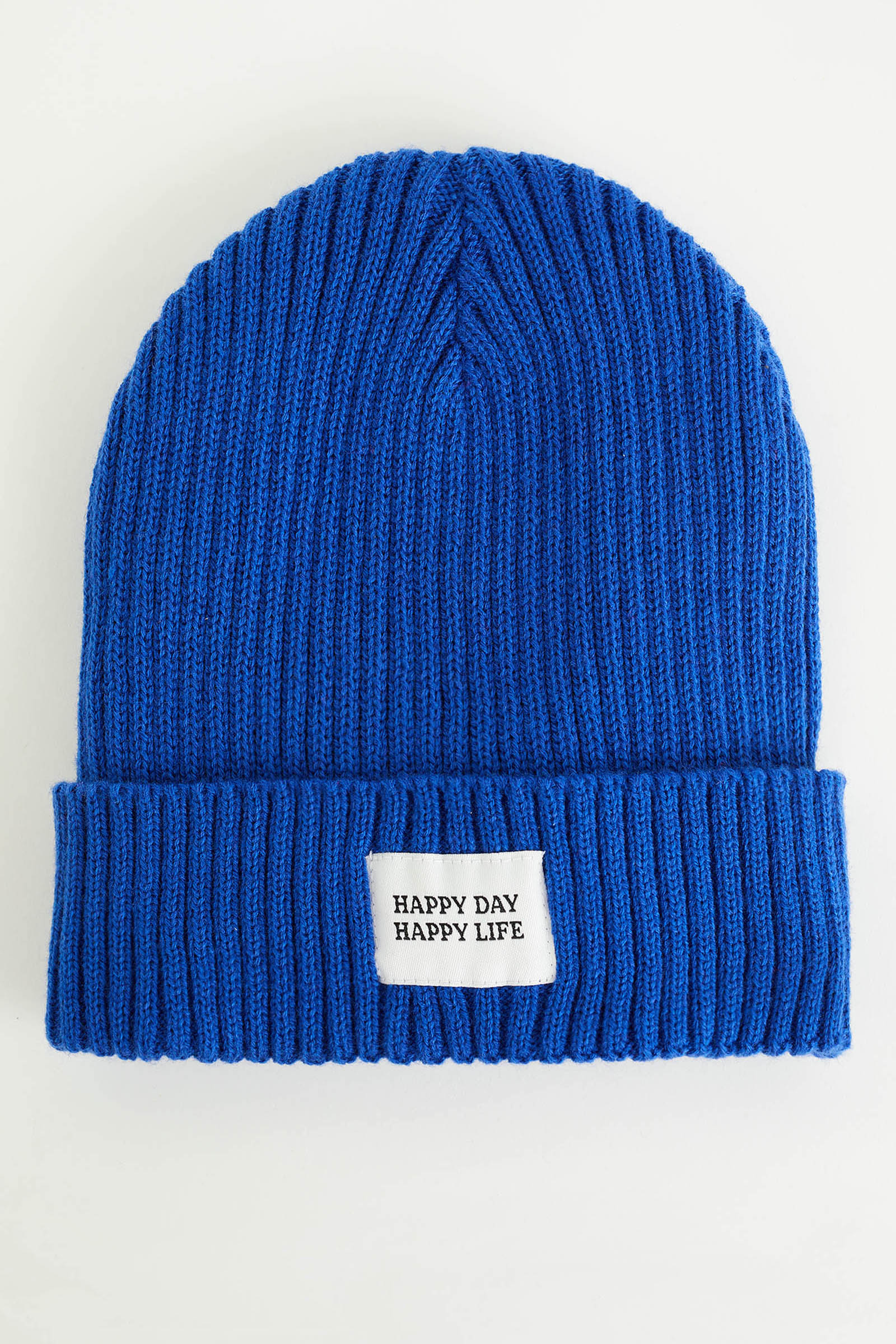 Meisjes gebreide beanie WE Fashion Kobaltblauw