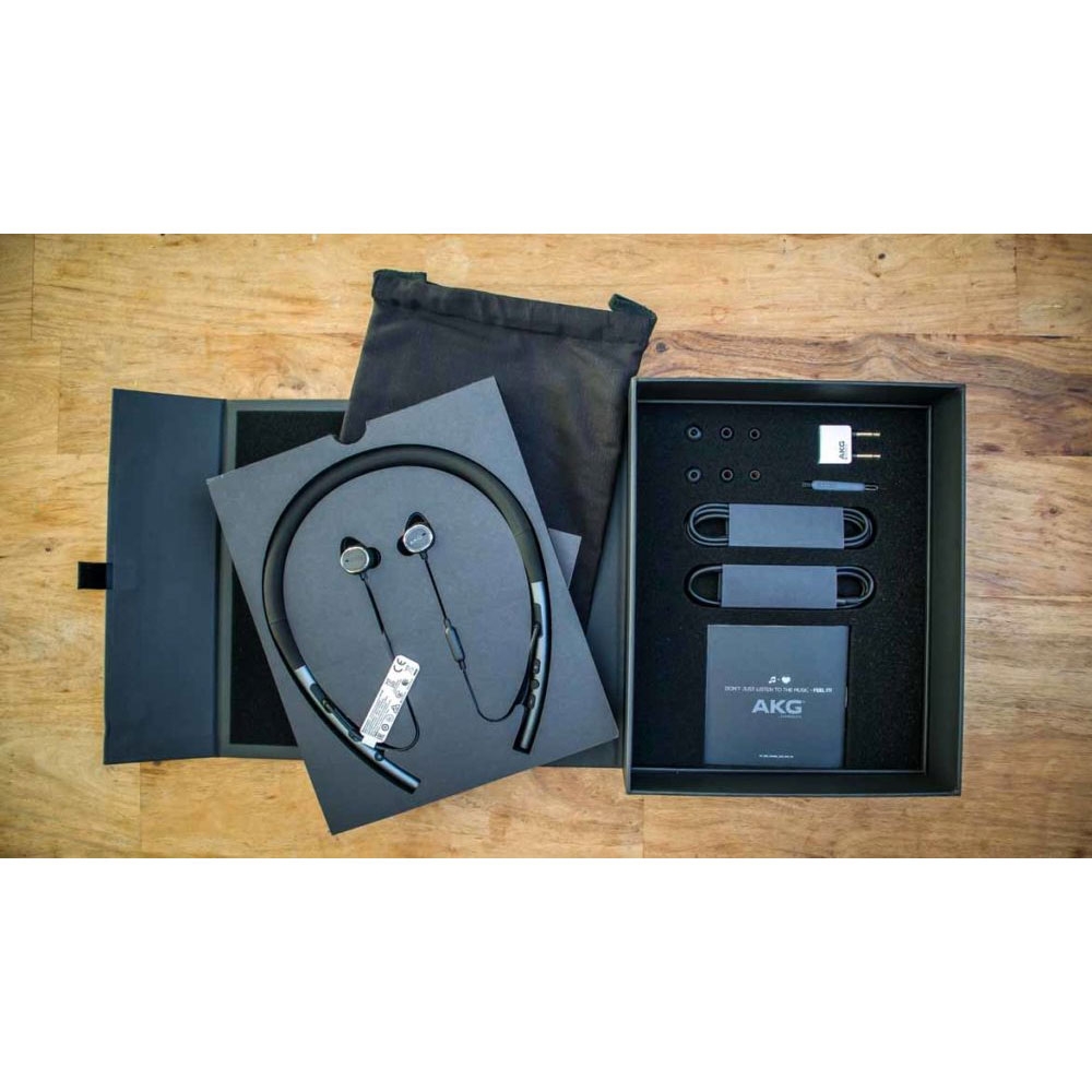 AKG N200NC (by Samsung) Wireless In-Ear Bluetooth Kopfhörer Headset Nackenbügel   Noise Cancelling (GP-N200HAHCAWA) - Schwarz