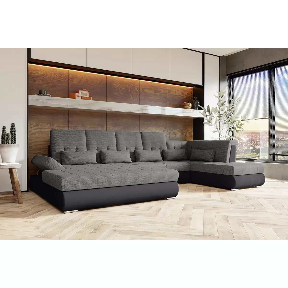 Wohnlandschaft Madera 285x129 Anthrazit