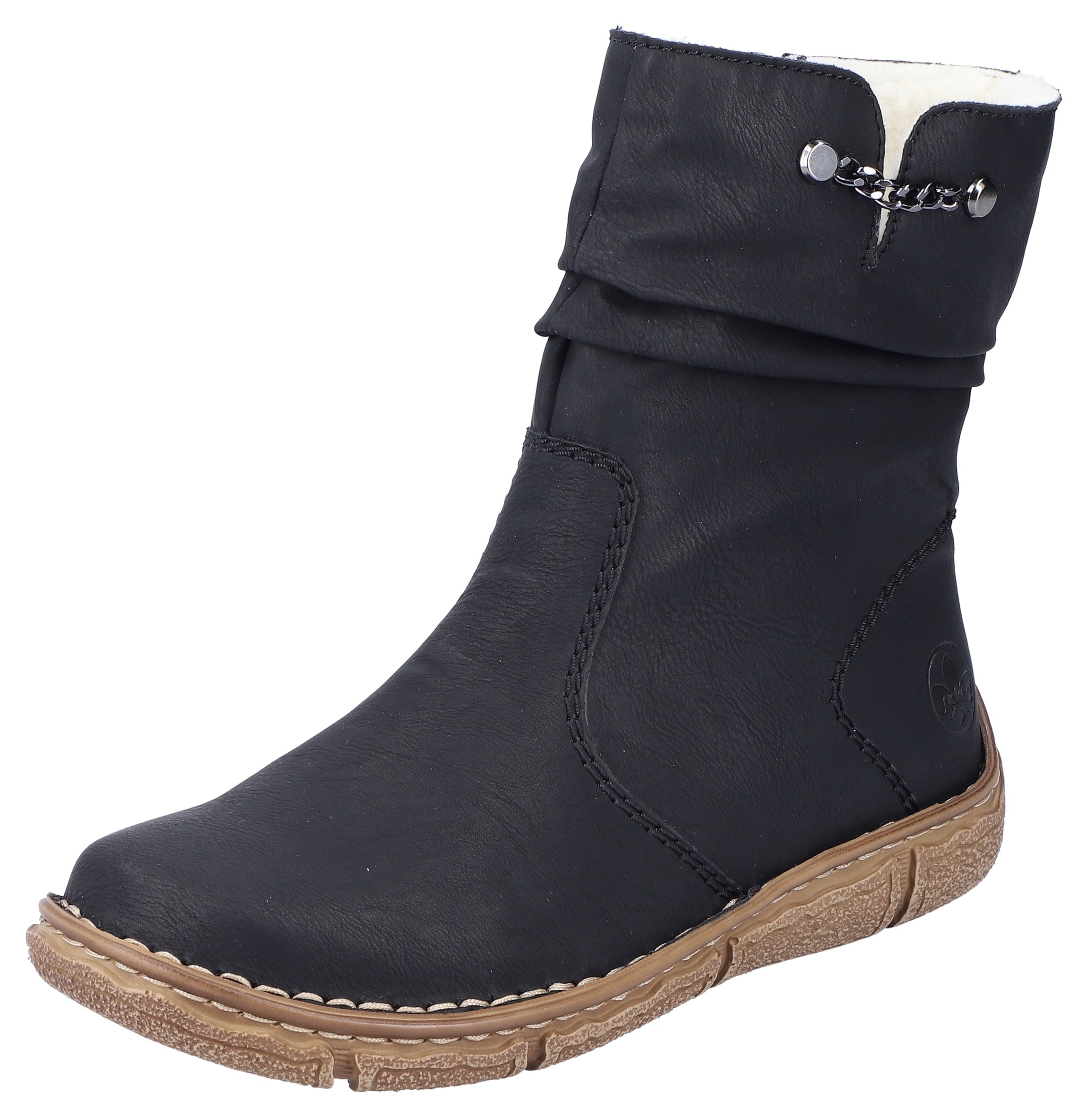 Rieker Winterboots  mit kontrastfarbener Rahmennaht