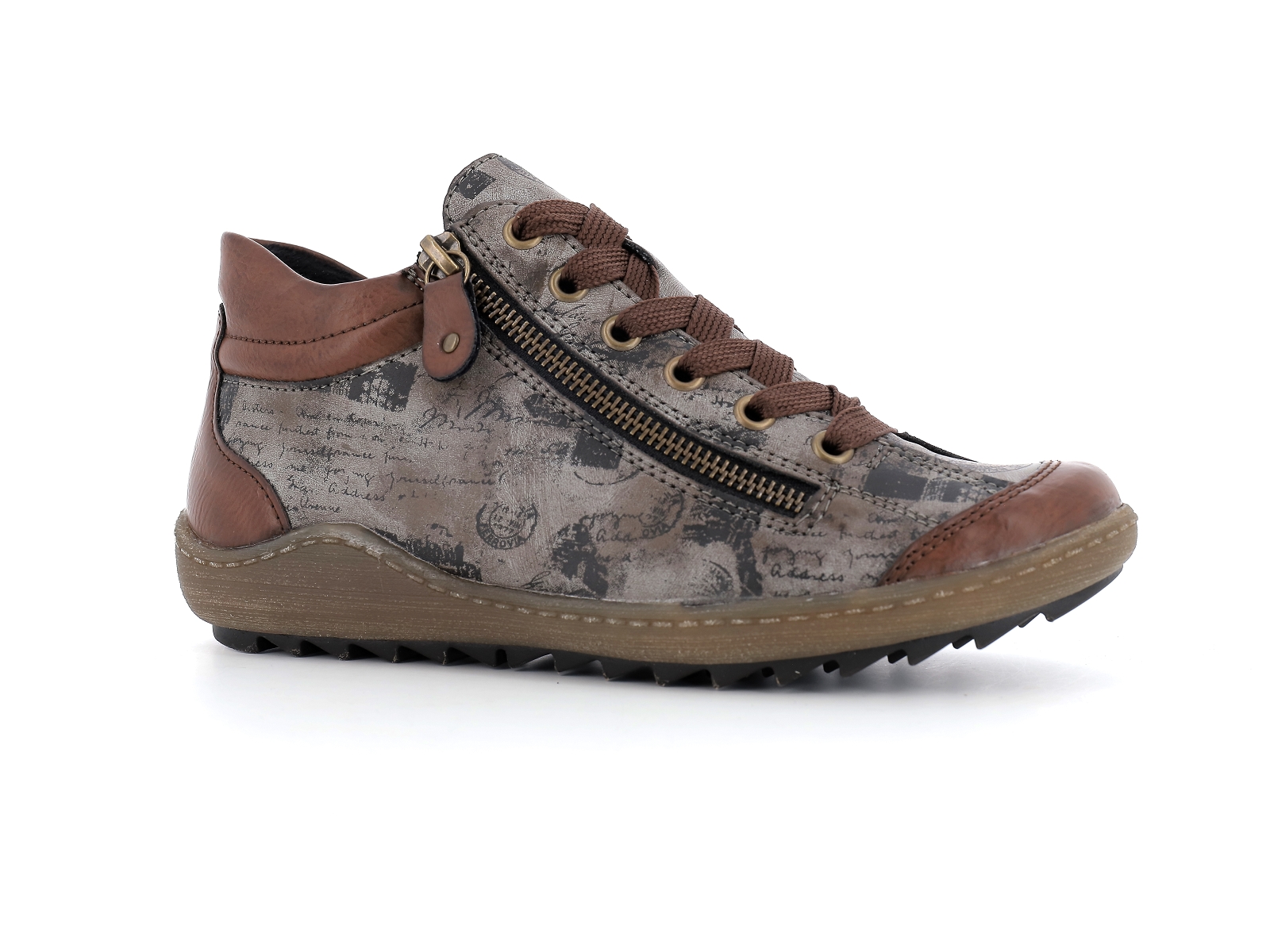 Remonte-R1487 Matières combinées Multi-Marron