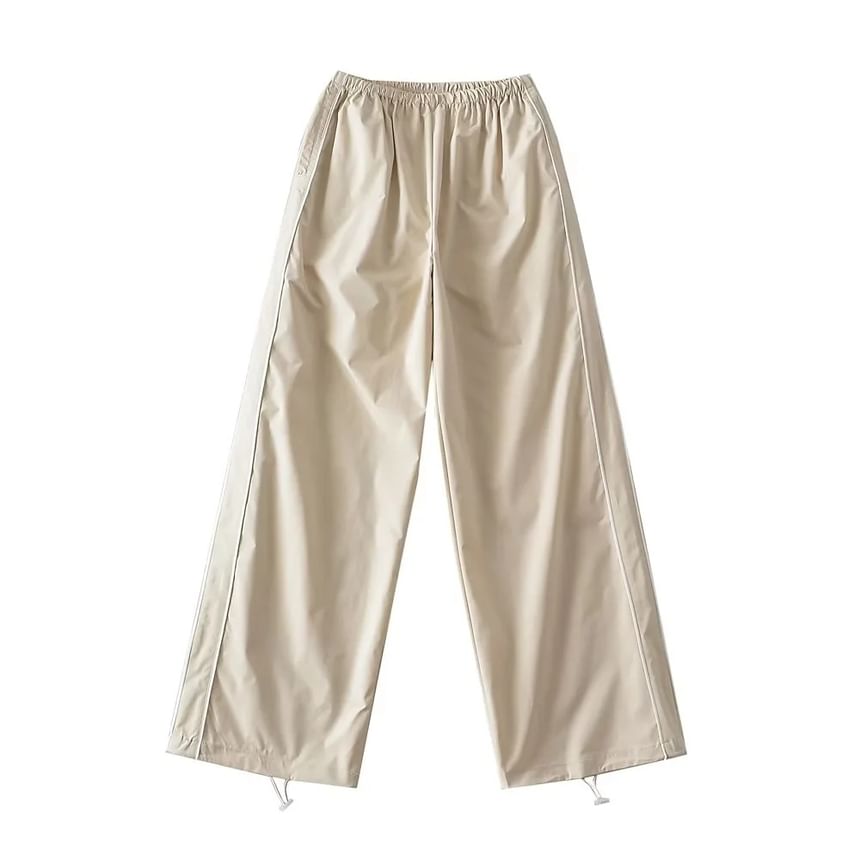 Florentine - Lage taille gestreepte losse wijde joggingbroek