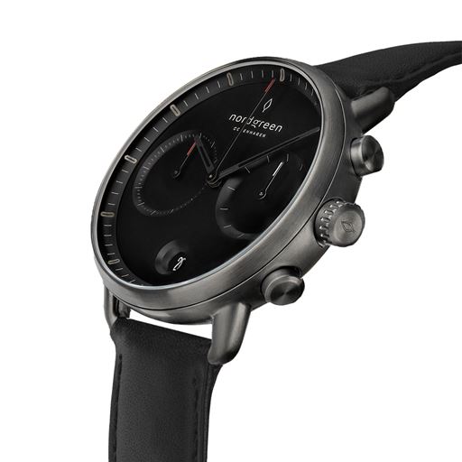 Nordgreen Pioneer PI42GMLEBLBL Herreur, Gun Metal, 42 mm