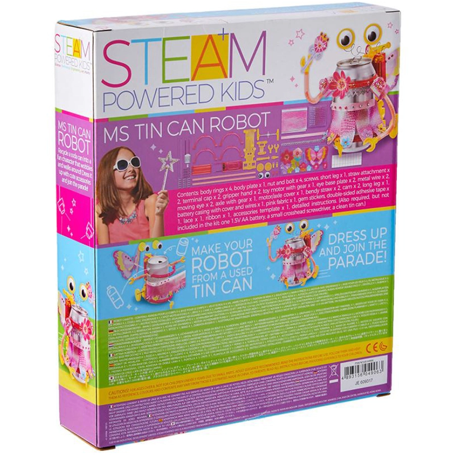 4M Steam Powered Girls - Blechdosen Roboter Girl Mehrfarbig
