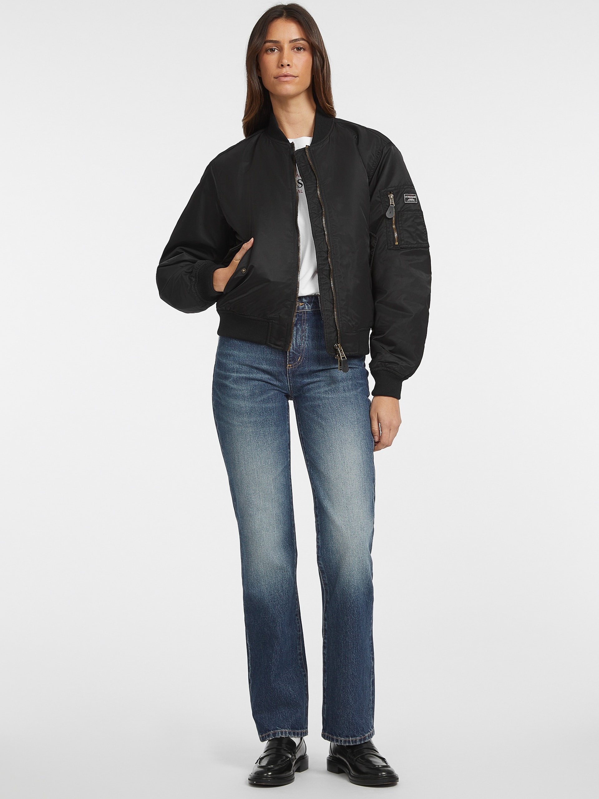 Jaqueta bomber de nylon