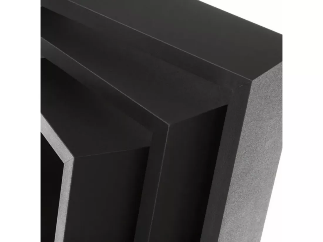 Set de 3 cubes étagères murales coloris noir - Longueur 25 x Profondeur 25 x Hauteur 9 cm