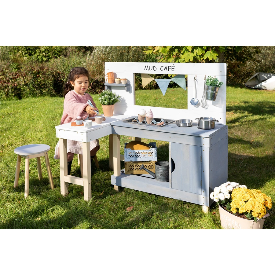 MUDDY BUDDY® Matschküche Mud Café, weiß-wolkengrau