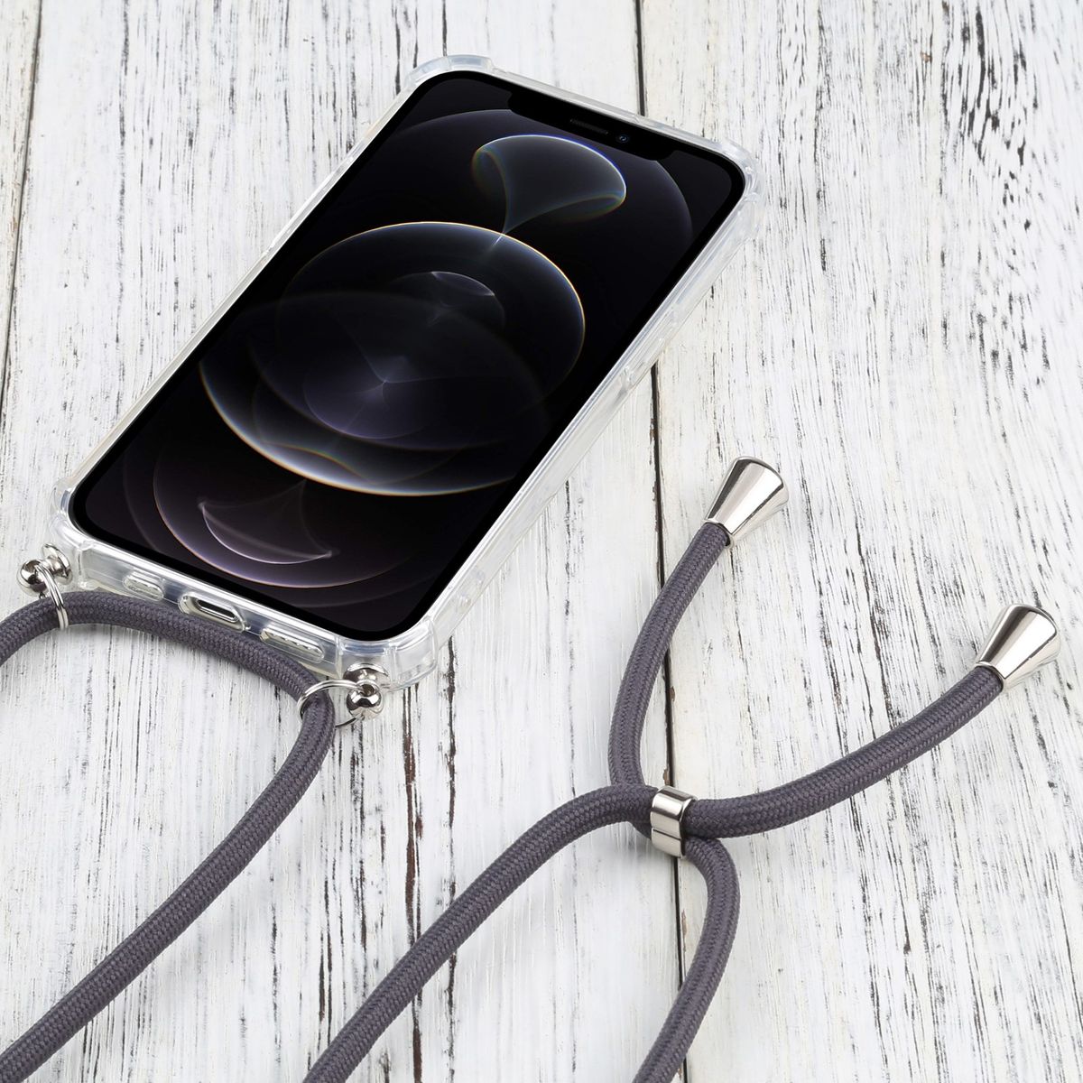 Hülle Handy Schutz für Apple iPhone 13 Pro Max Case Cover Tasche Etuis Grau Neu