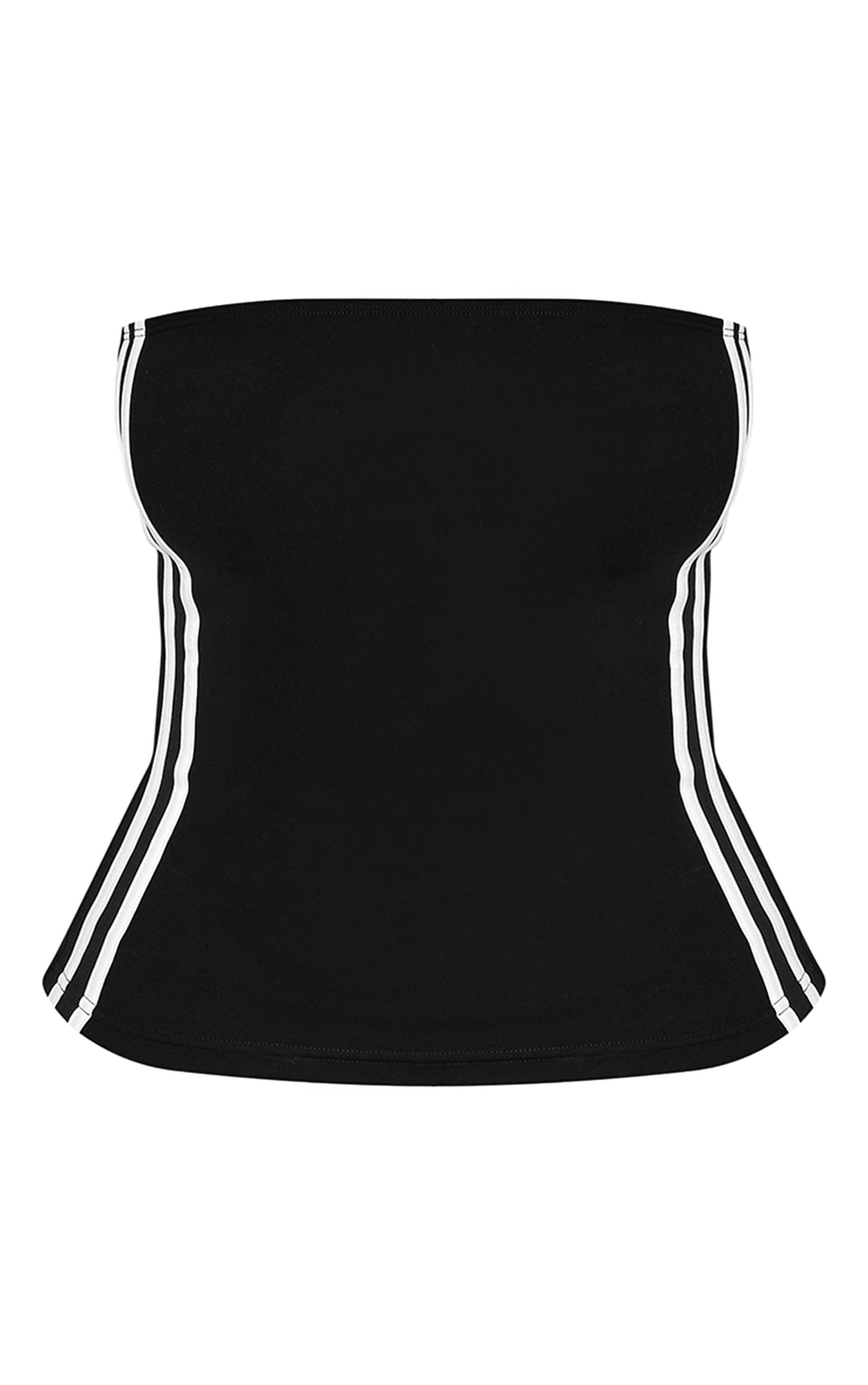 Noir Top Bandeau Sculptant À Détails Contrastés Shape