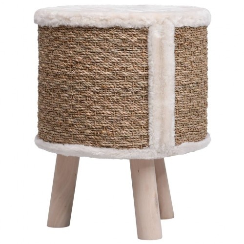 Casinha elevada para gatos com arranhador, marrom