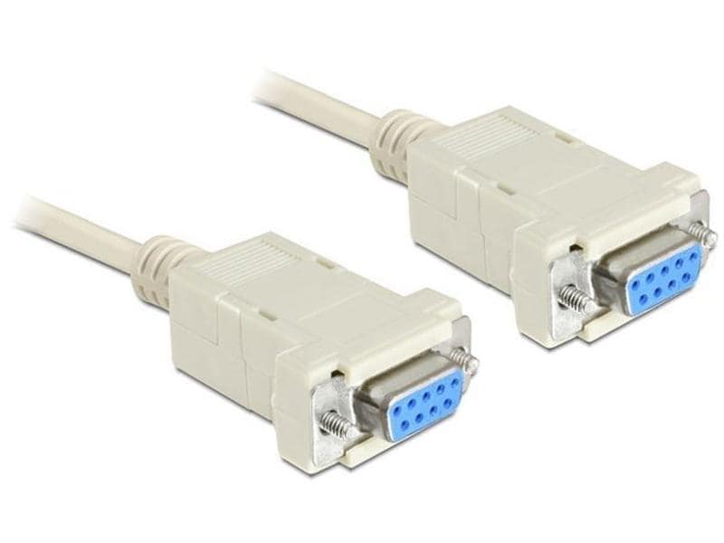 Delock Anschlusskabel RS-232 - RS-232 DB9 (f-f) Nullmodem 3 Nullmodemkabel DB9, Buchse-Buchse