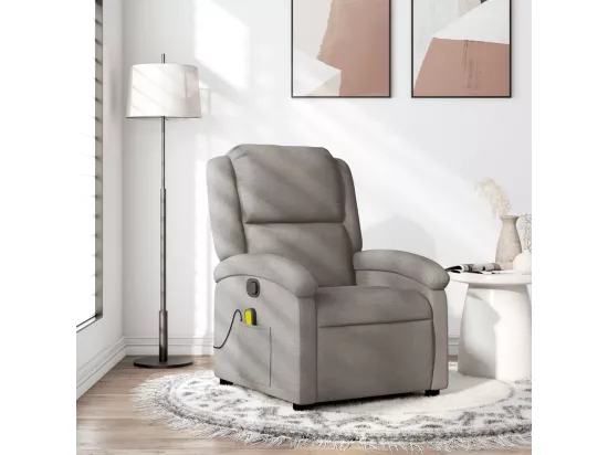 Fauteuil massant inclinable Taupe Tissu
