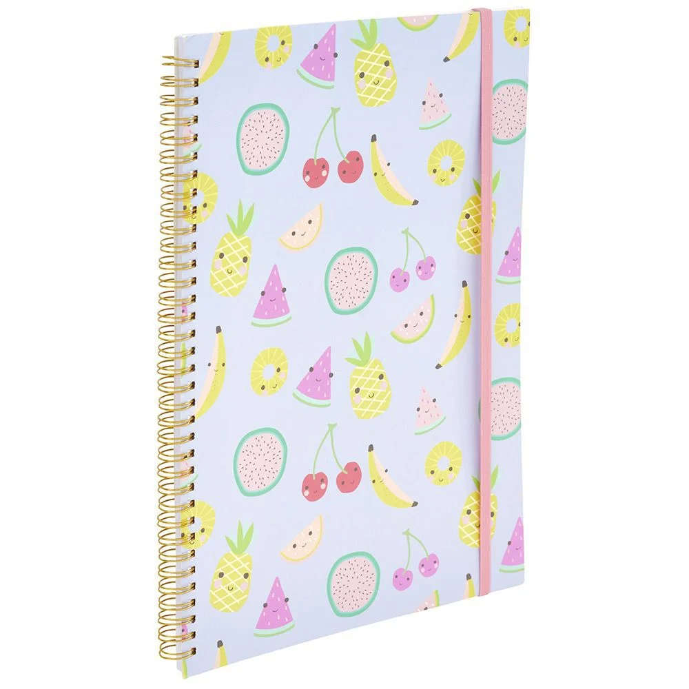 Cahier à spirale avec élastique latéral format A4 184 pages