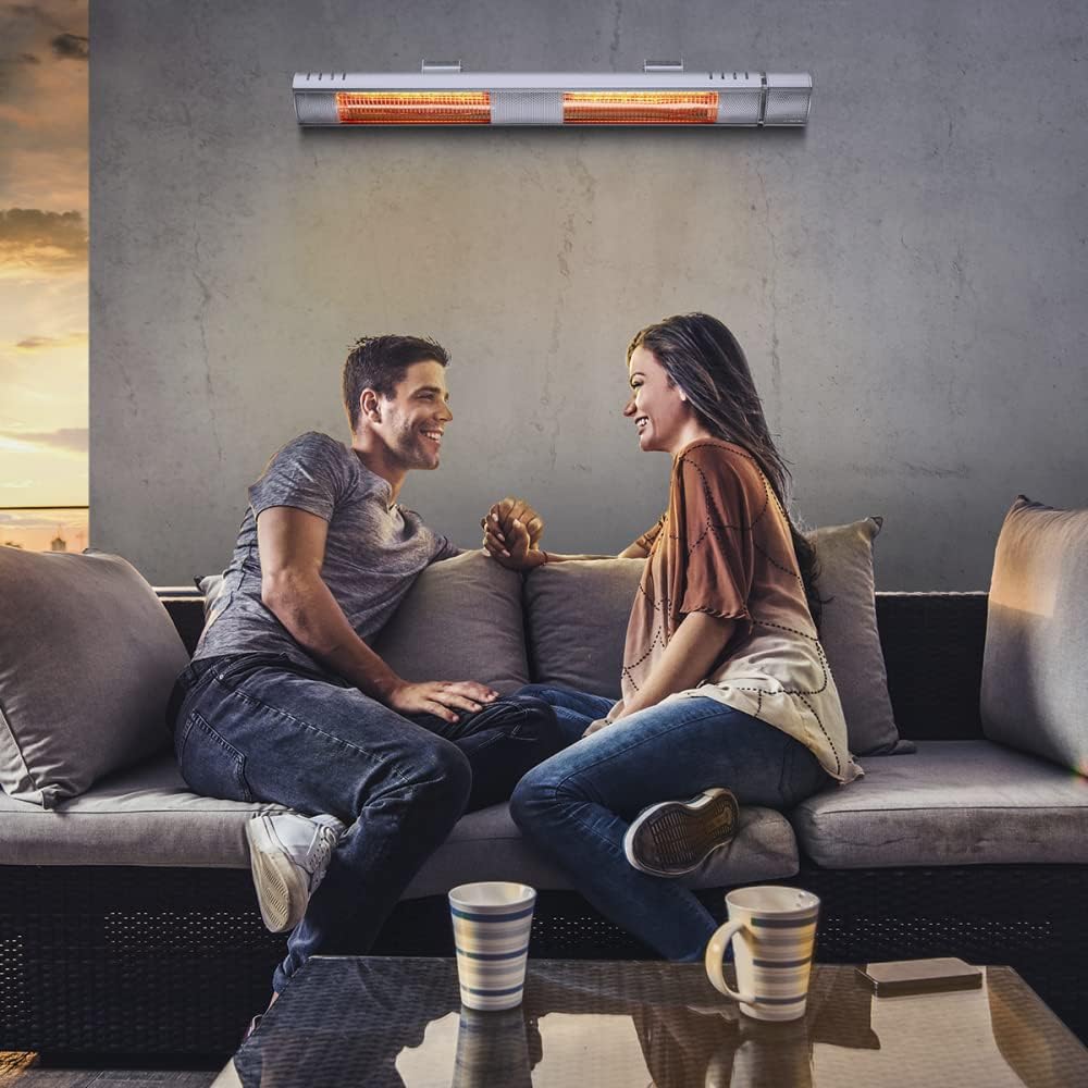 TROTEC Infrarot-Heizstrahler IR 3050 – 3.000 W, 3 Heizstufen mit Fernbedienung, Low Glare Technologie, IP65 wetterfest, geräuschlos, ideal für Terrasse & Gastronomie