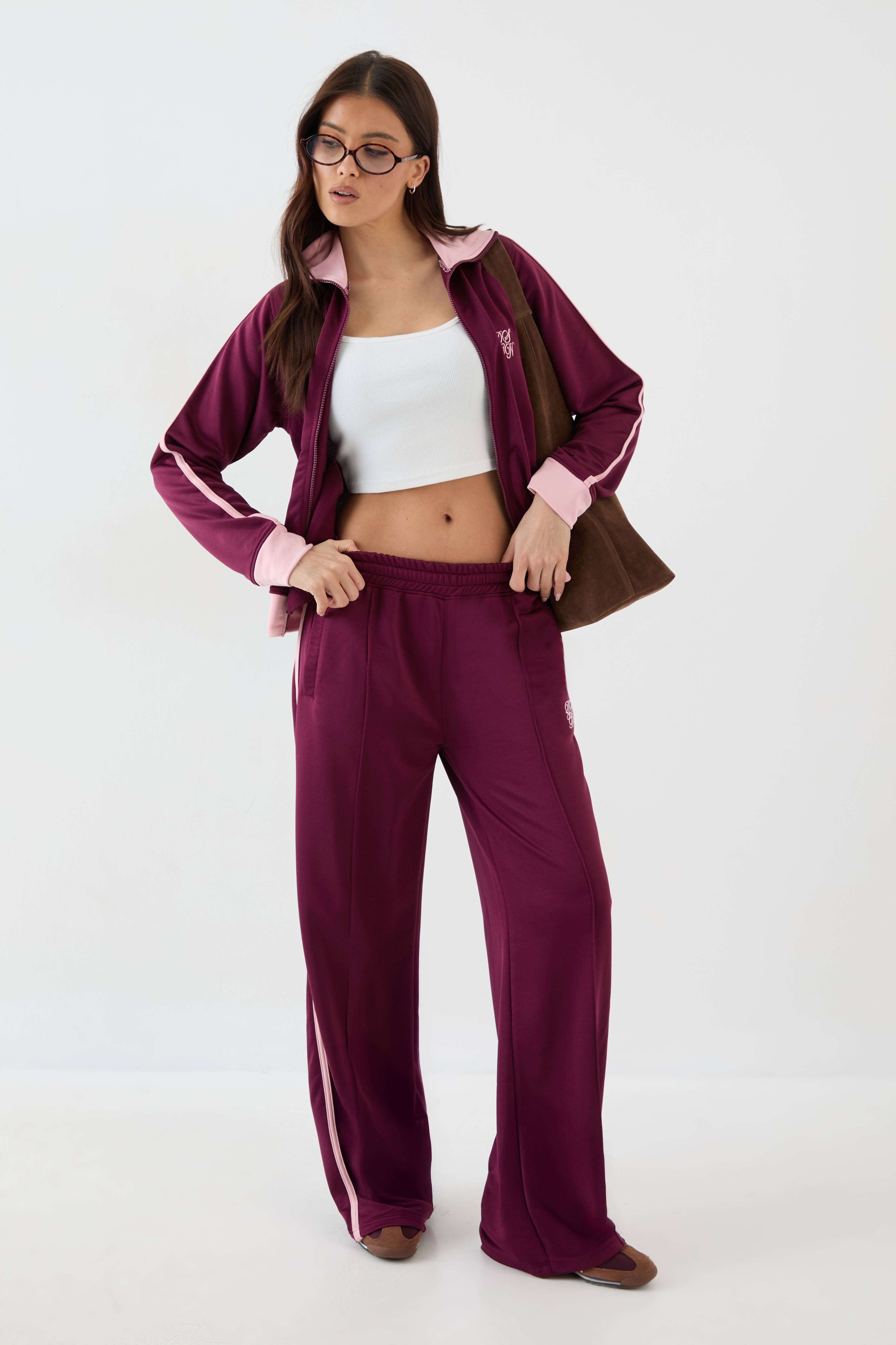 DSGN Studio Jogging Tricot Contrasté Jambe Droite