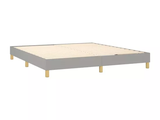 Sommier à lattes de lit Gris clair 160x200 cm Tissu