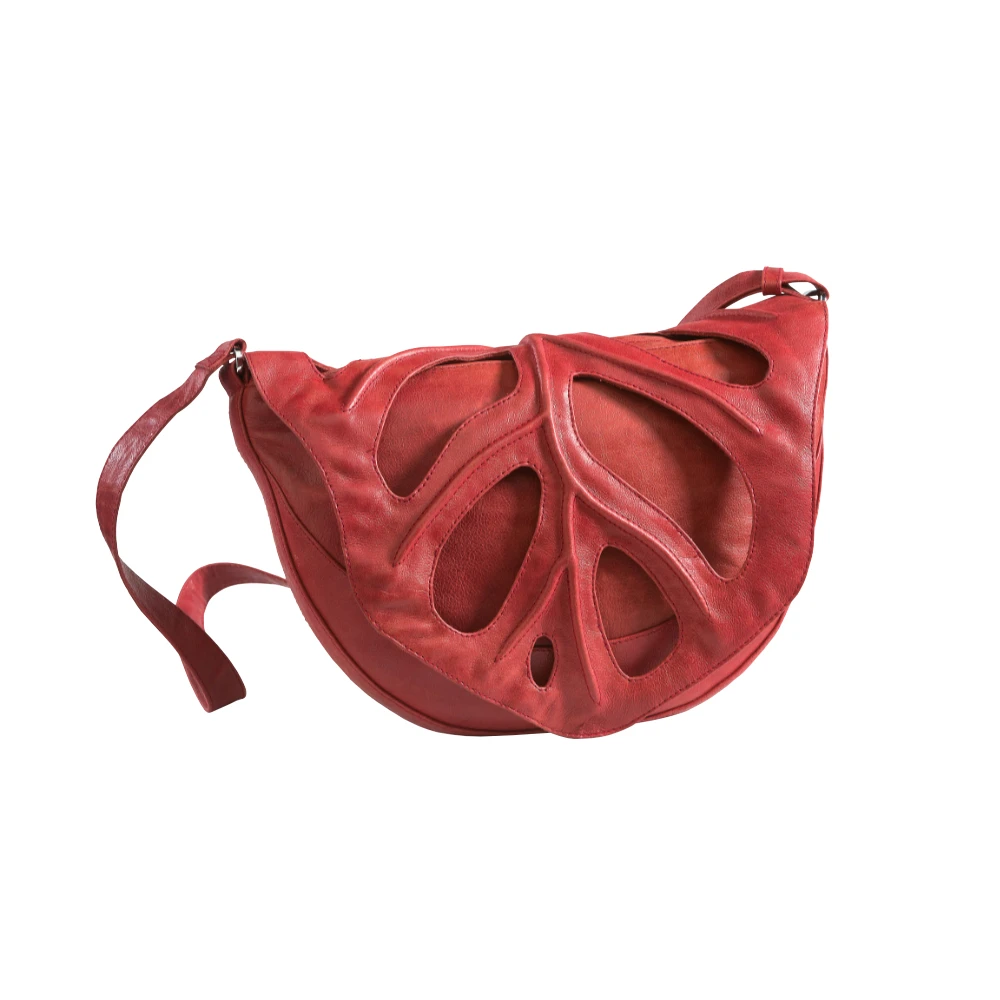 Jungle Leaf Red Vintage Leather