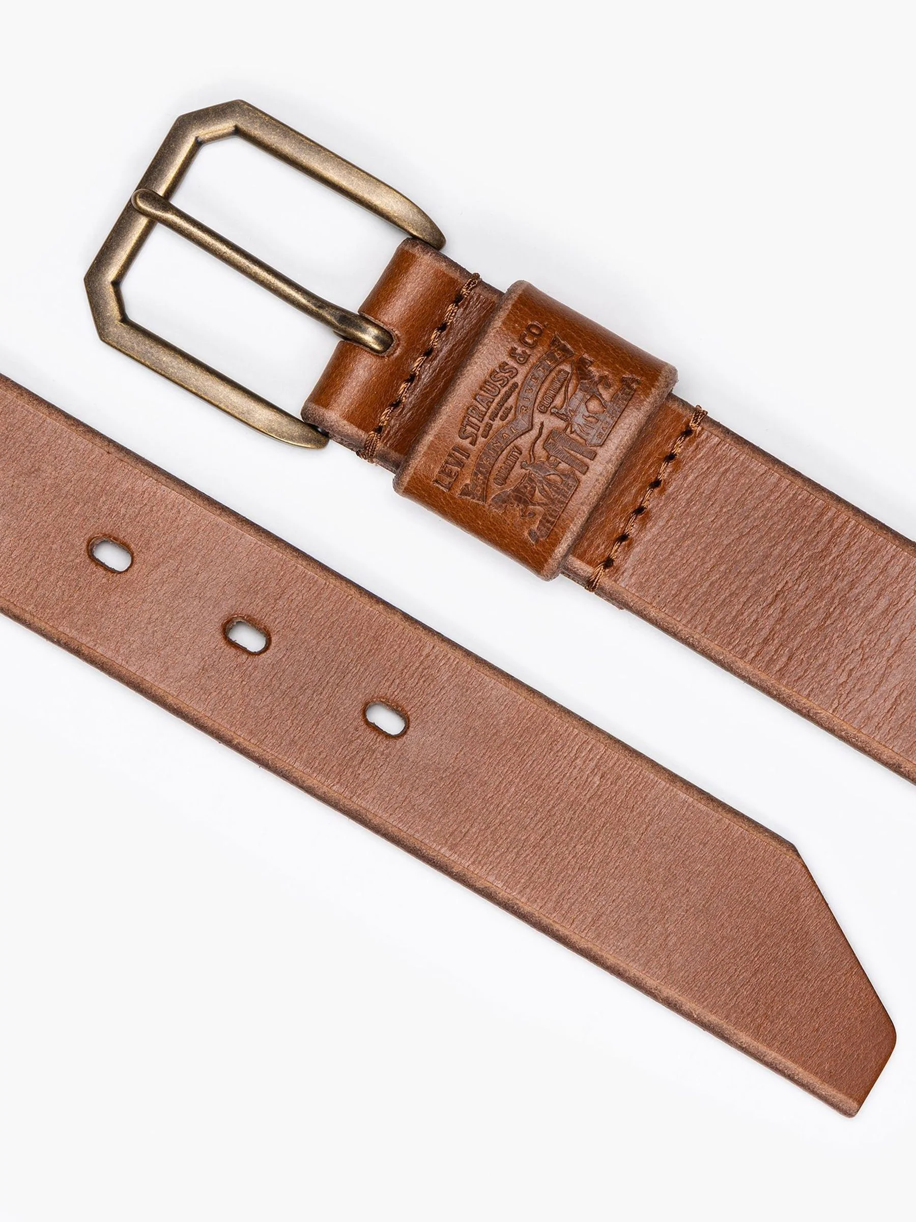 Levi's® riem met brede lus en Twee Paarden-logo