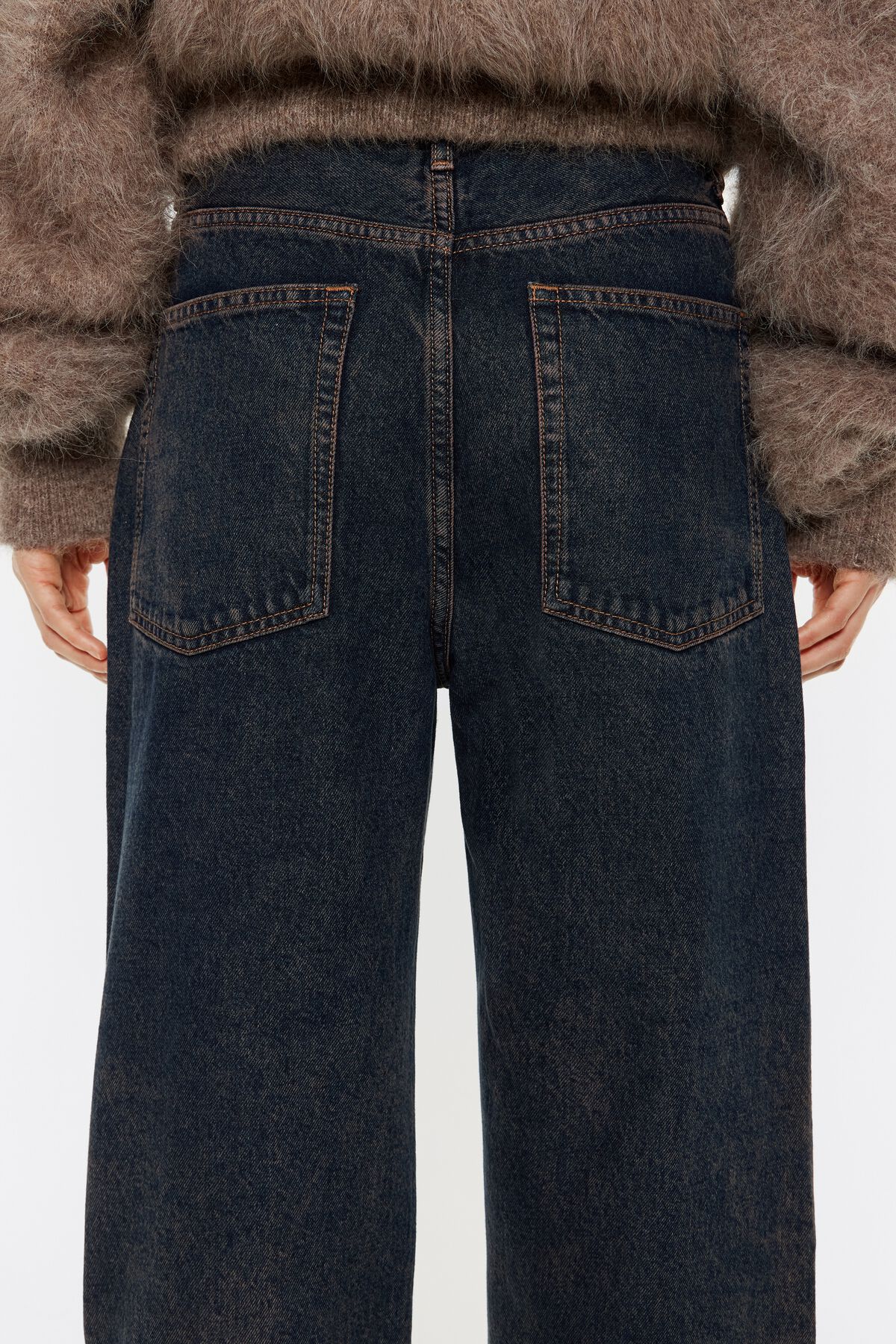 CALÇA LARGA - Jeans azul acinzentado
