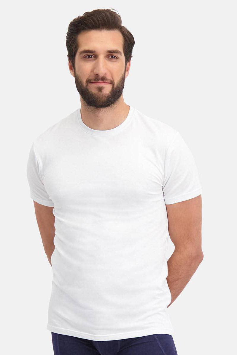 Bamboo Basics ondershirt Ruben met bamboe (set van 2) wit