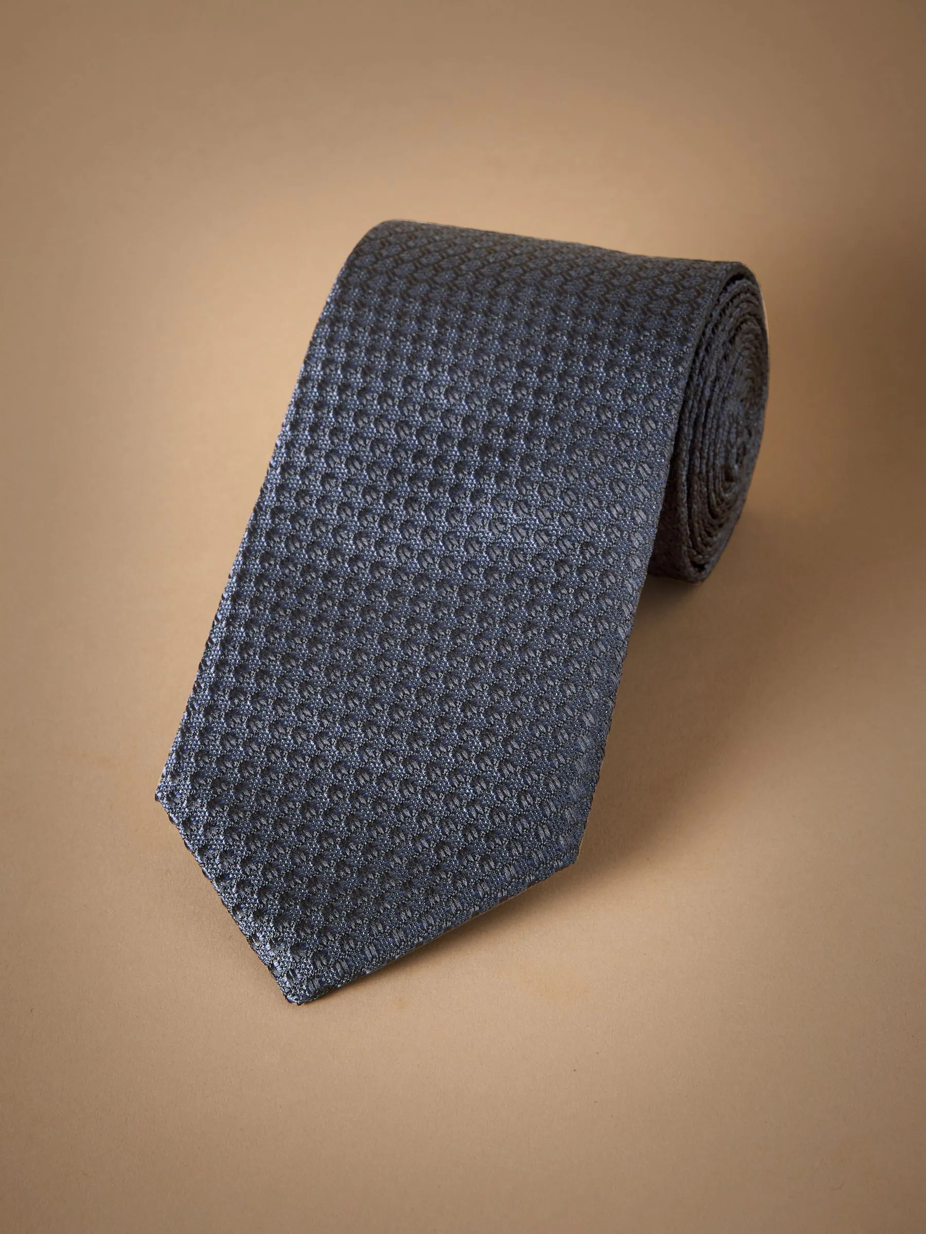 Blauw - Signature das met textuur van Italiaanse zijde