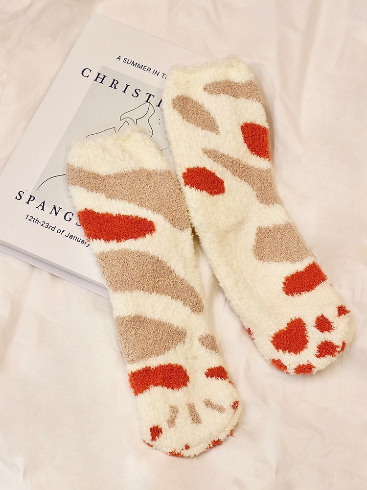 Yunikon - Kattenpoot Fleece Sokken