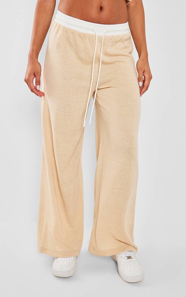 Pantalon Large À Empiècements Contrastés