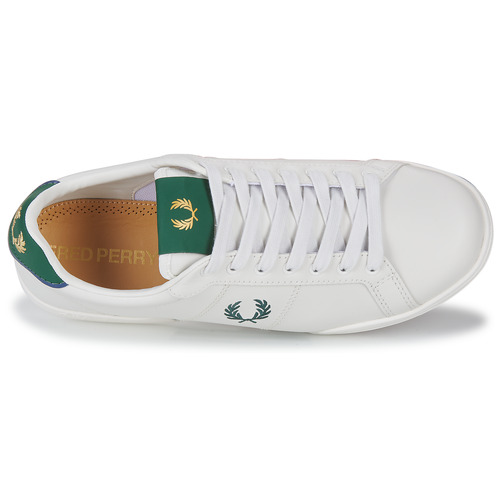 Fred Perry - B722 LEATHER - Blanc / Vert