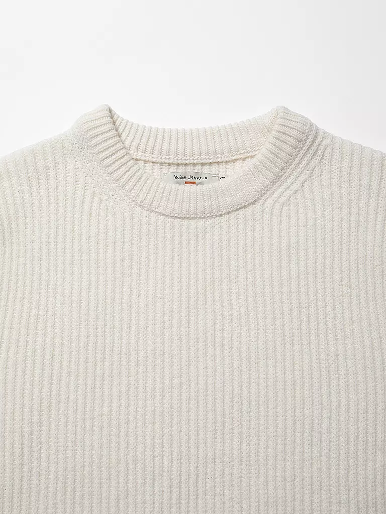 NUDIE JEANS Pullover AUGUST creme