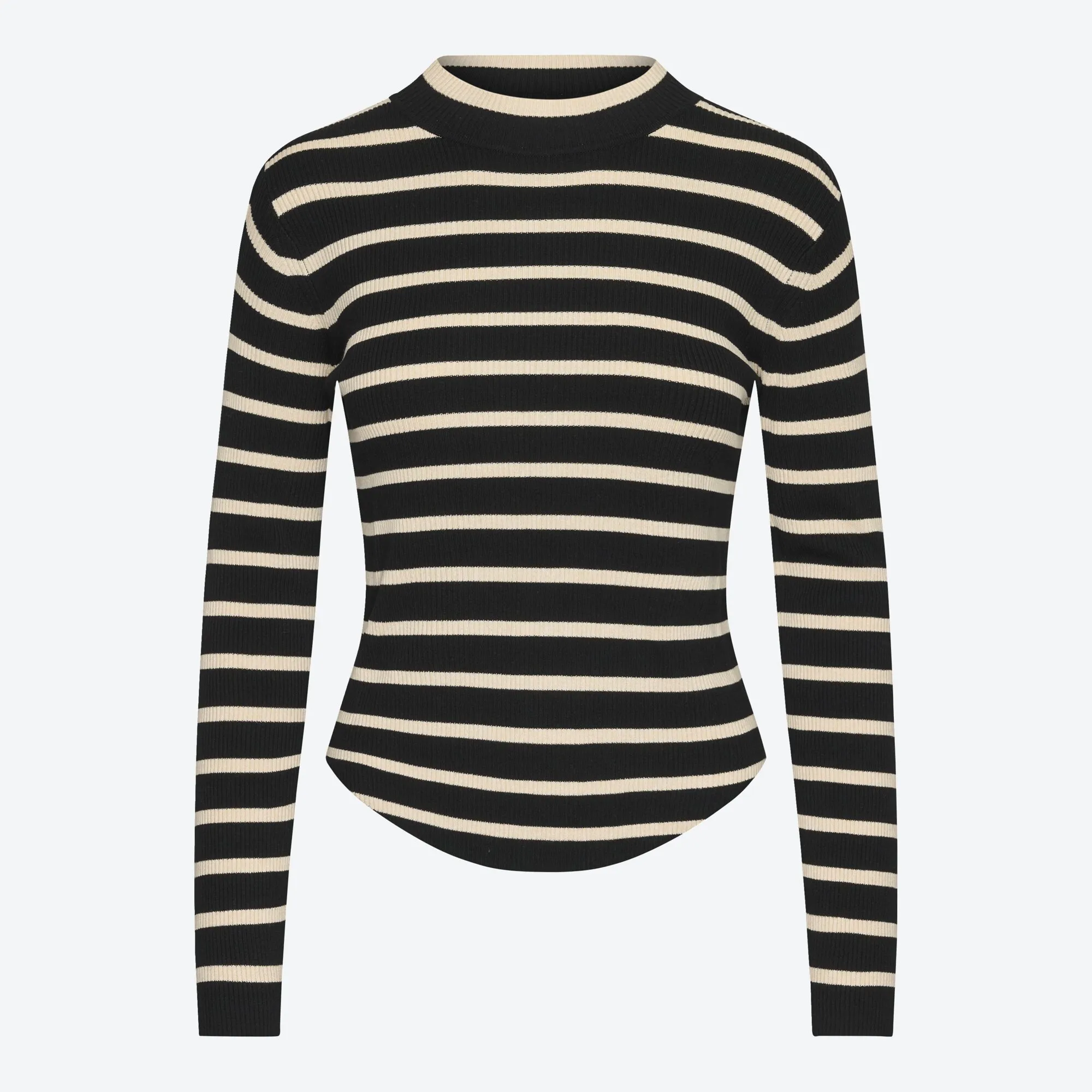 Damen-Feinstrick-Pullover mit Ripp-Struktur