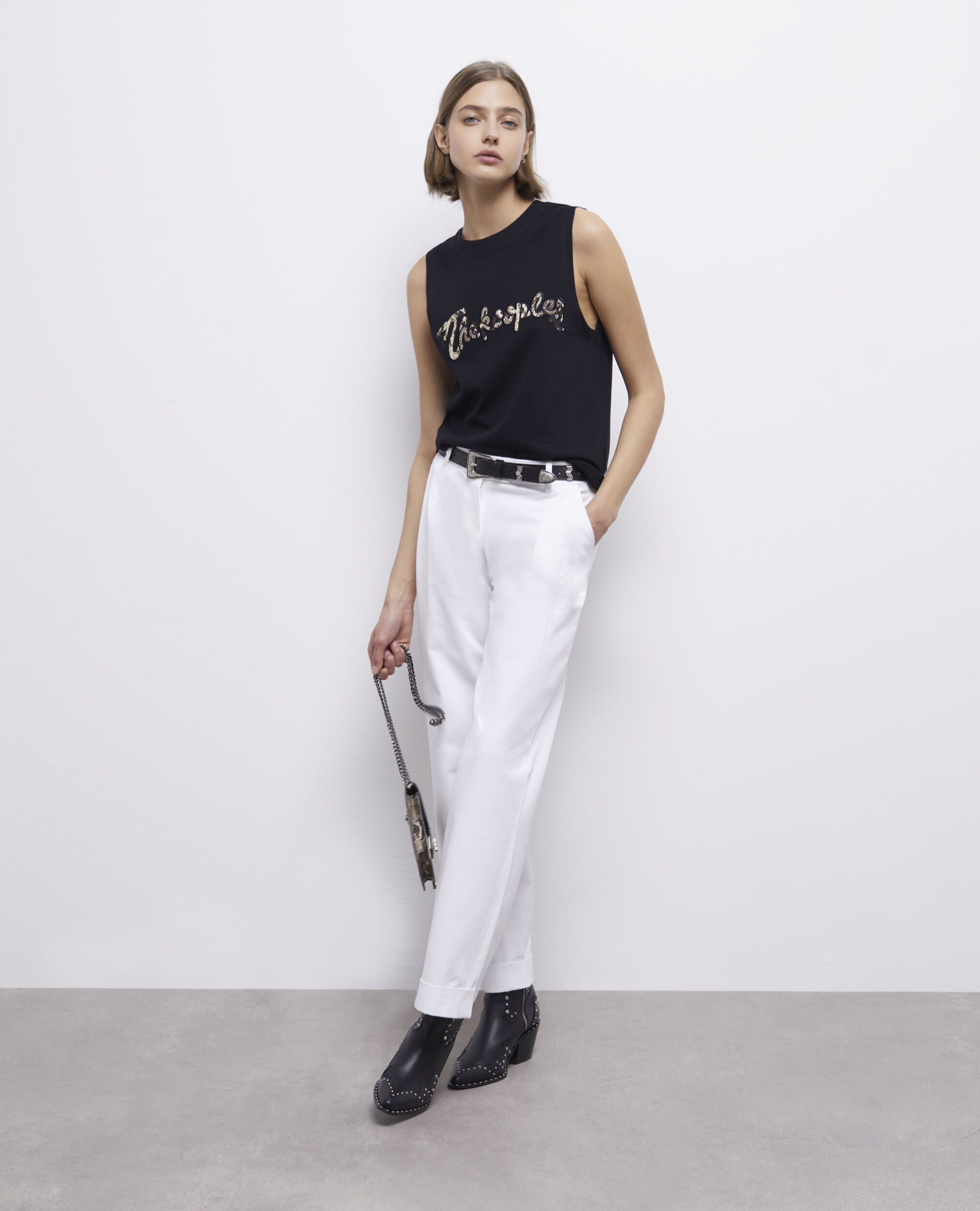 Pantalon large blanc