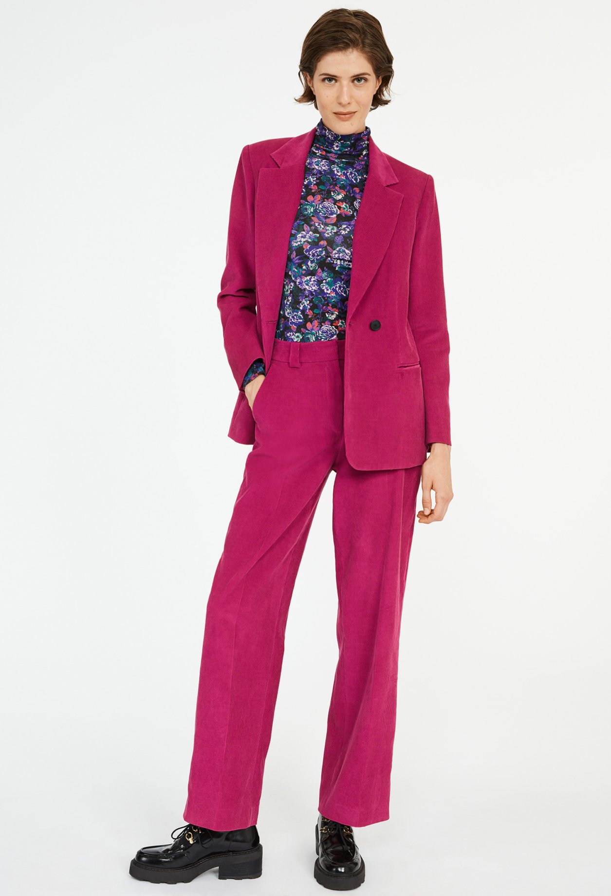 Veste croise velours