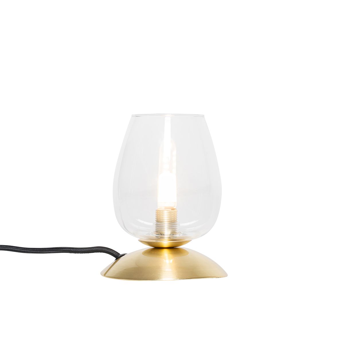 Klassieke tafellamp goud met glas - Elien