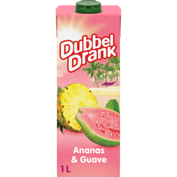 DubbelDrank Ananas & Guave met Sinaasappel en Appel 1 L
