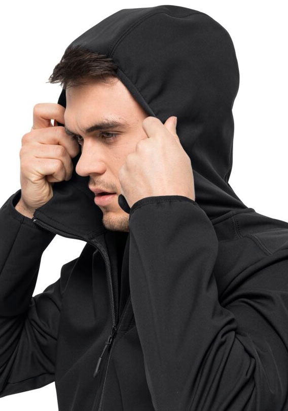 Jack Wolfskin Softshelljacke »BORNBERG HOODY« mit Kapuze Atmungsaktiv, leicht, Übergangsjacke