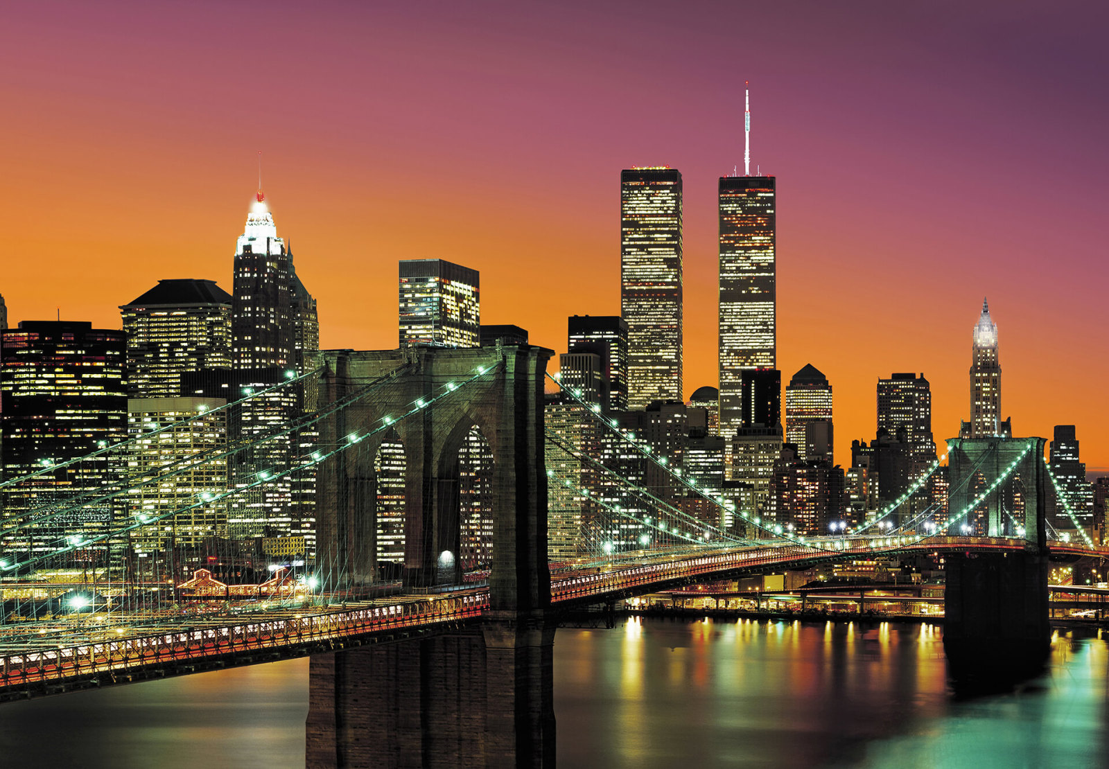 Fototapete DESIGNWALLS 2.0 - schwarz-orange - New York - 2,5 Meter