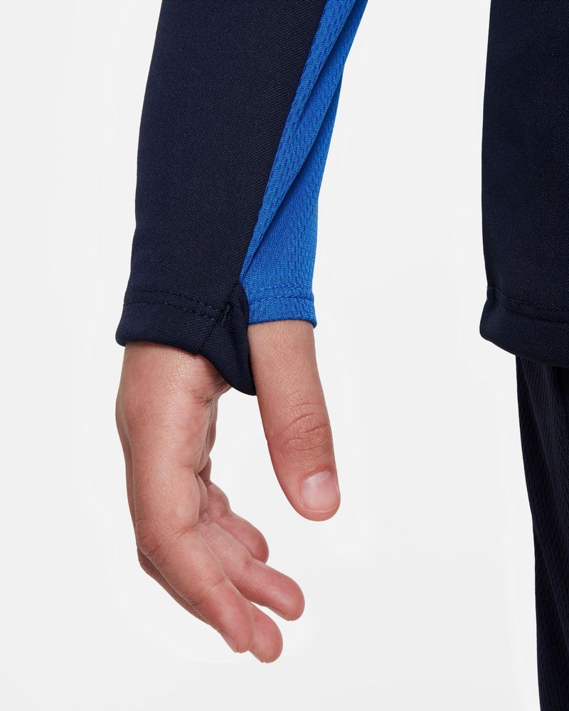 Haut d'entrainement 1/4 Zip Nike Academy 23 Bleu Marine & Bleu Royal pour enfant