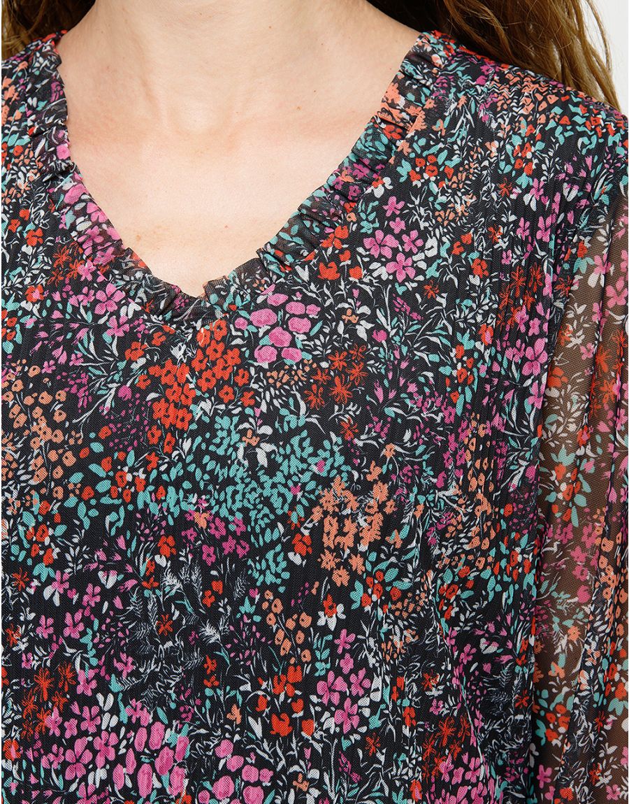 Robe plissée imprimée