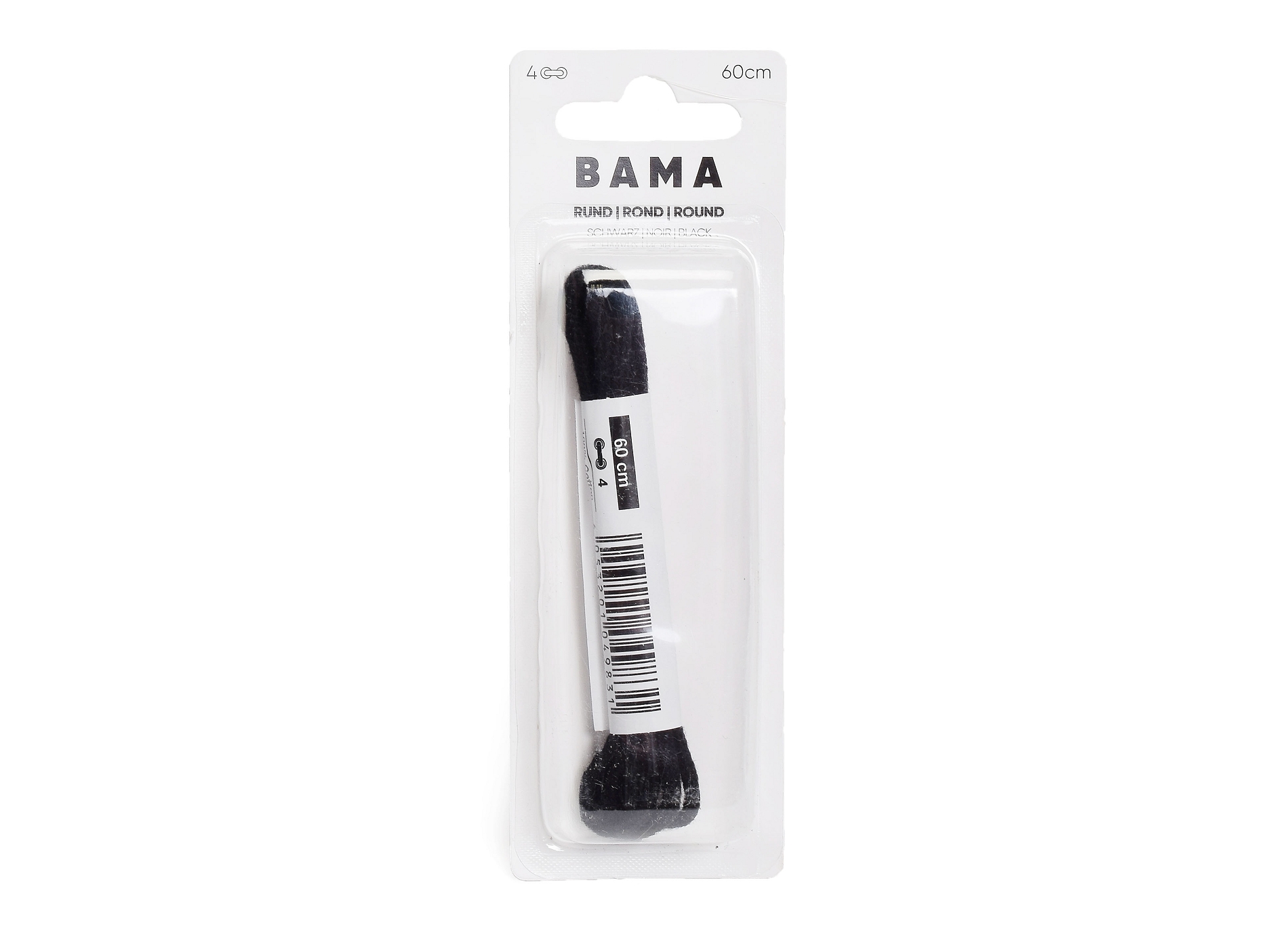 Lacet rond 60 cm noir