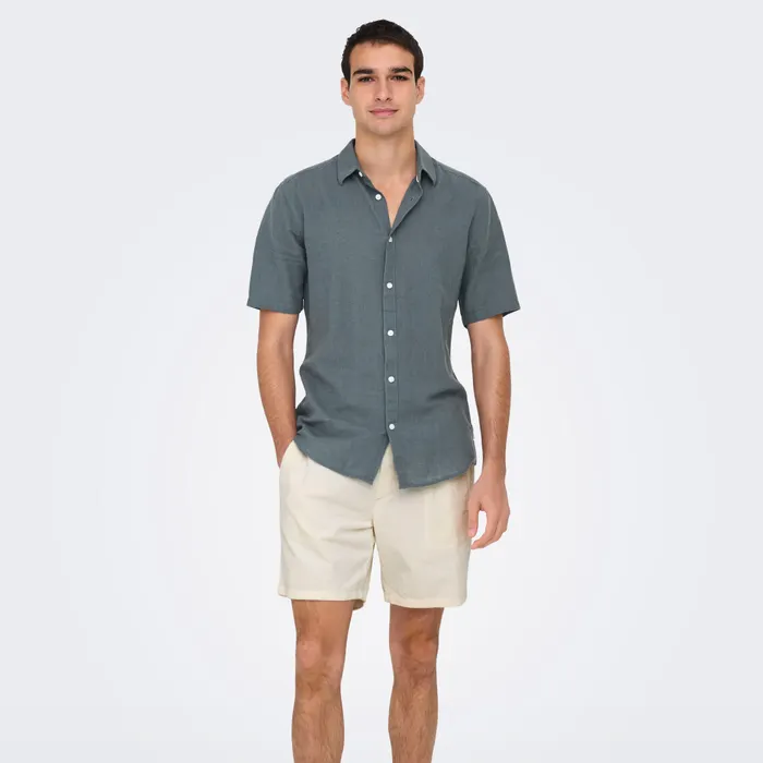 Only & Sons Caiden Solid Linen Overhemd Heren