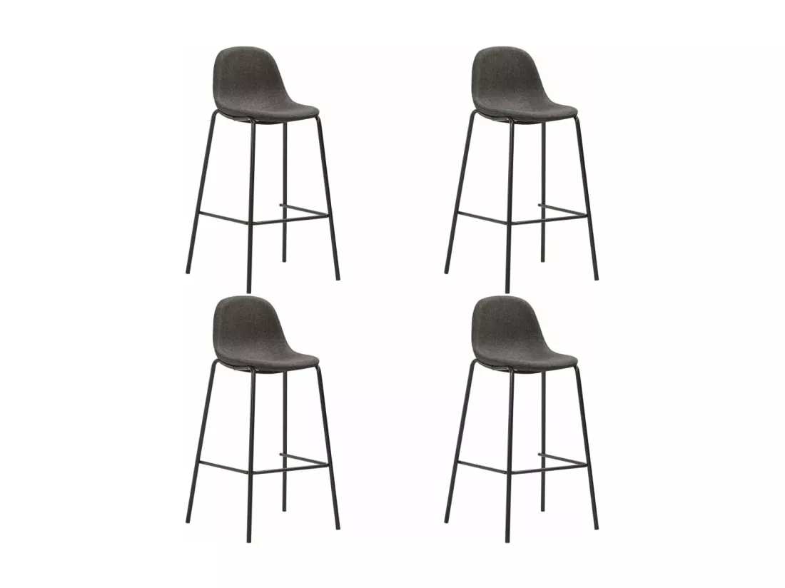 Ensemble de bar 5 pcs Tissu Gris foncé